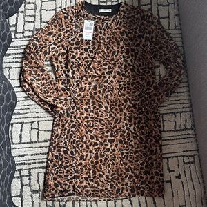 Mango Leopard Print Dress